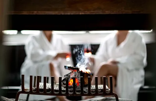 Hvidbjerg Strand Camping Resort Wellness Indendoers Ild